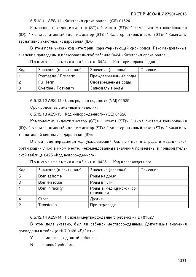 ГОСТ Р ИСО/HL 7 27931-2015, страница 1278